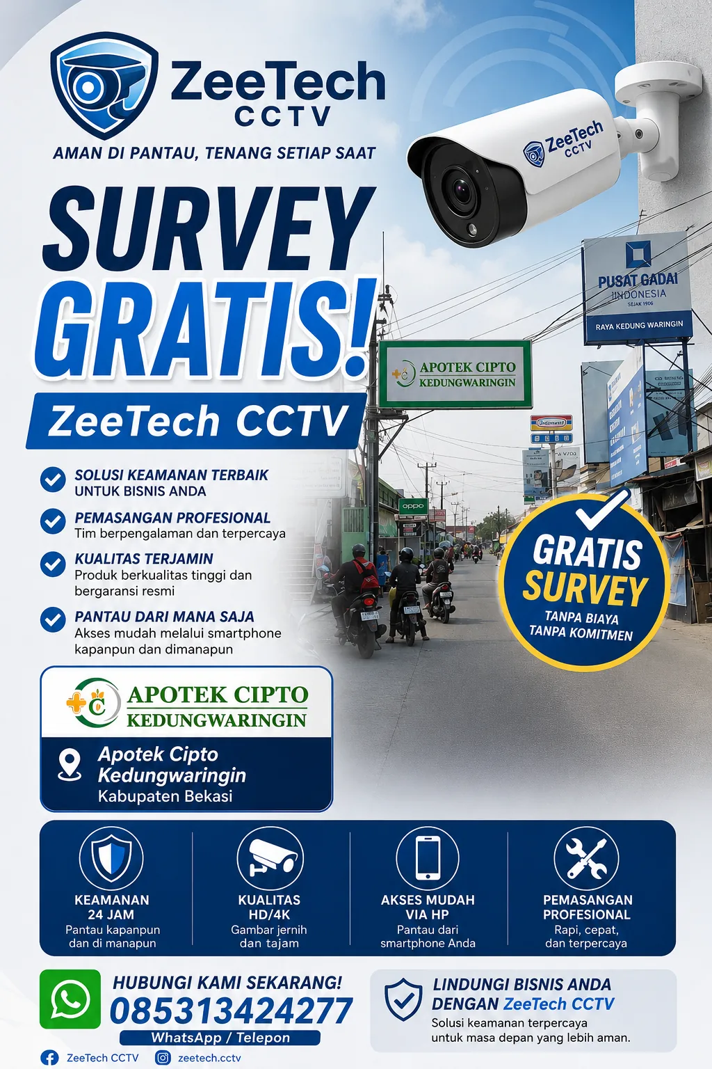 Apotek Cipto Kedungwaringin Bekasi — Survey Gratis ZeeTech CCTV