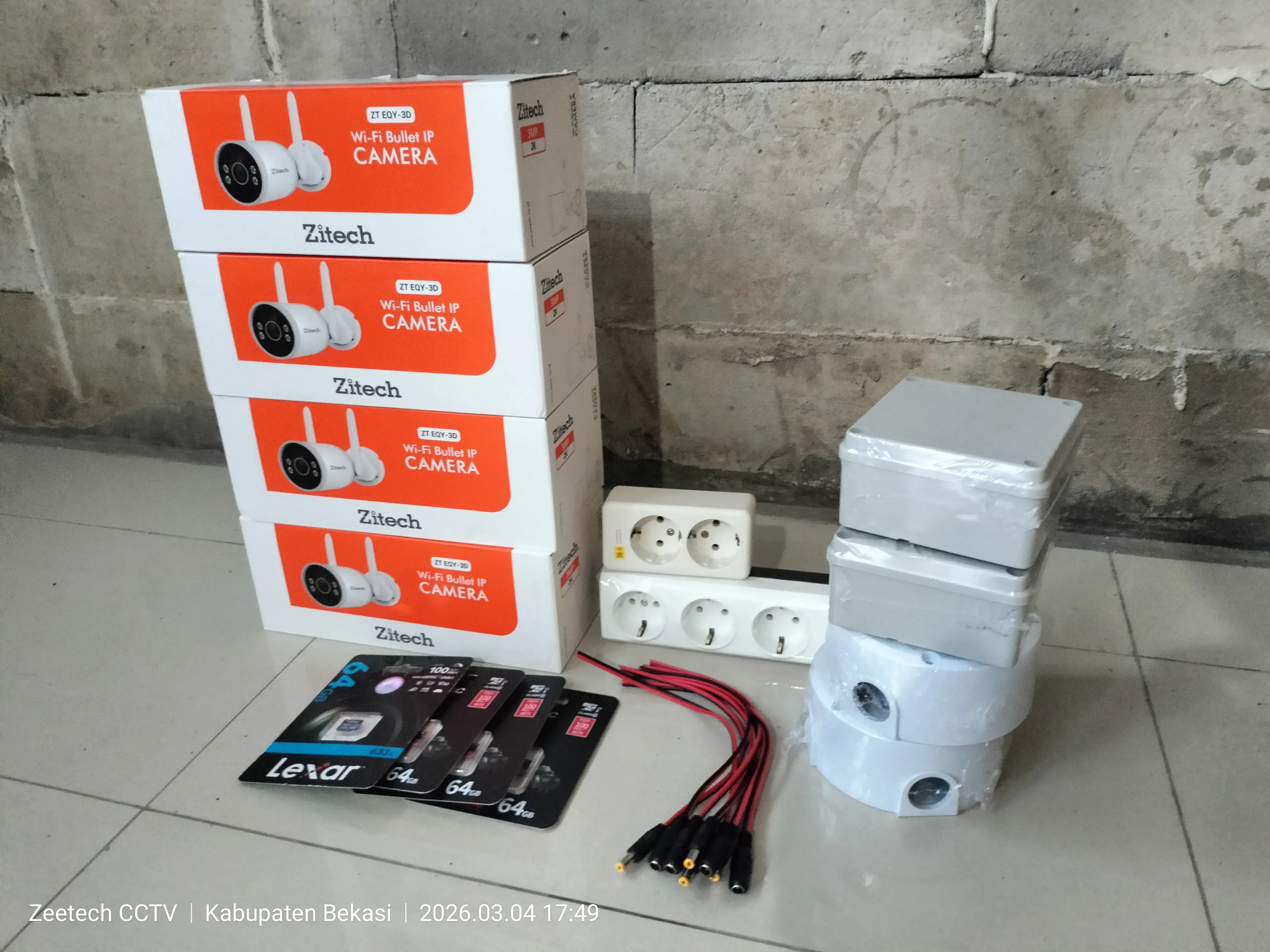 Stok produk CCTV Hikvision Dahua Zitech Tiandy di gudang ZeeTech